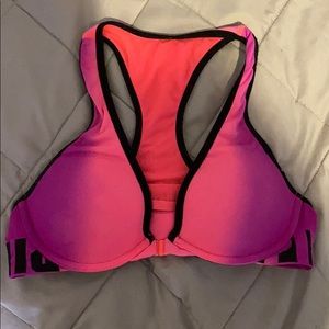Pink sports bra